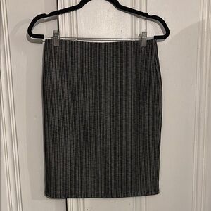 LOFT NWT Elegant Black Striped Skirt